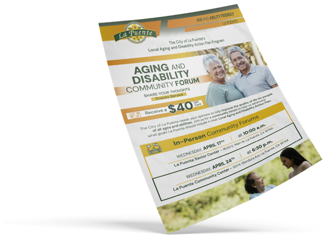 The City of La Puente's Local Aging and Disability Action Plan Program description