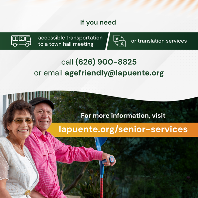 Flyer con texto sobre 'Aging and Disability Action Plan'