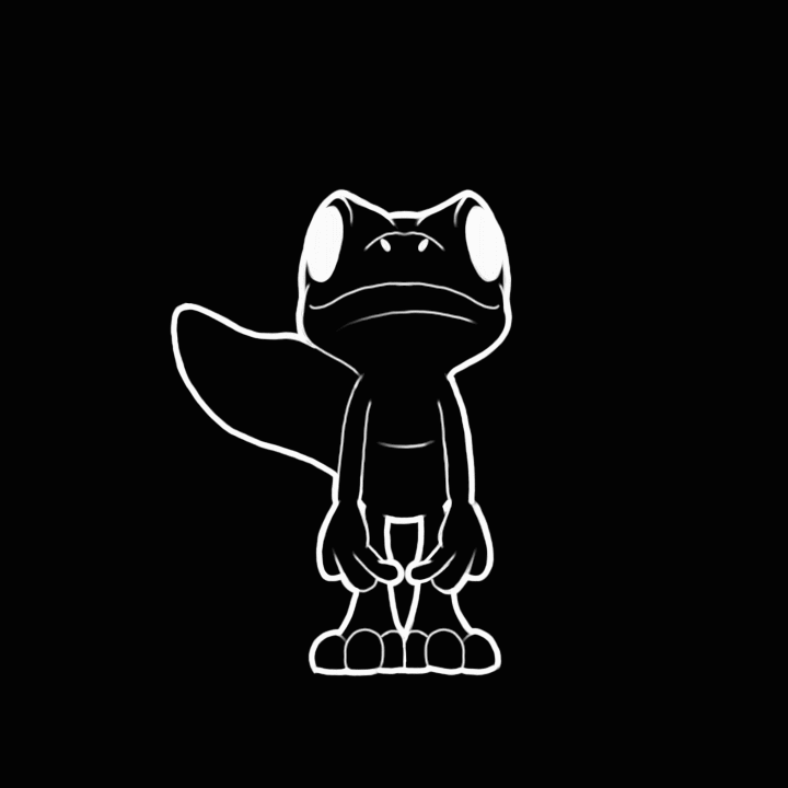 Silueta del personaje de la mascota del juego